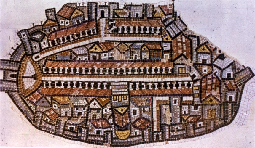 La mosaïque exceptionnelle de Madaba : 1ere carte antique de la Terre Sainte